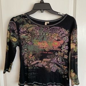 Y2K fitted graphic crop tee